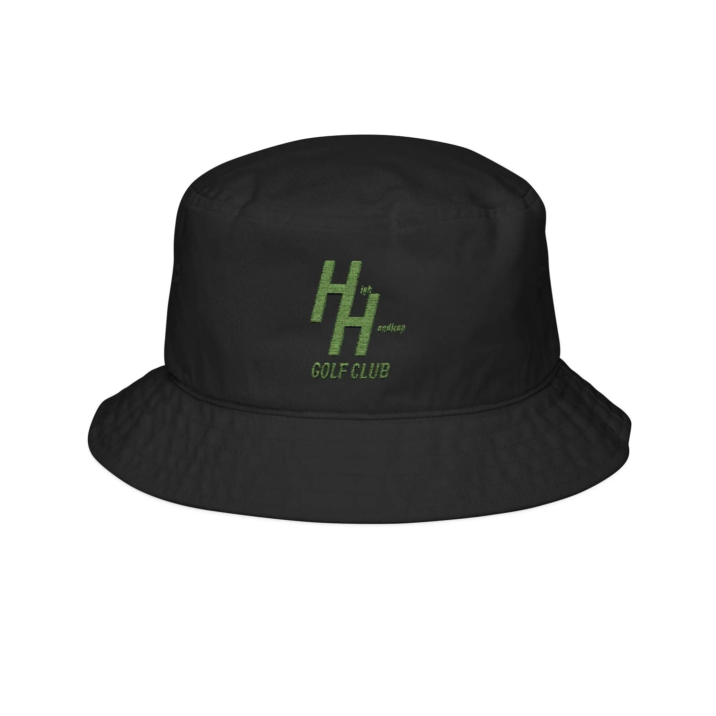 Lightweight, breathable golf bucket hat with wide brim and moisture-wicking fabric, designed for sun protection and comfort on the course
