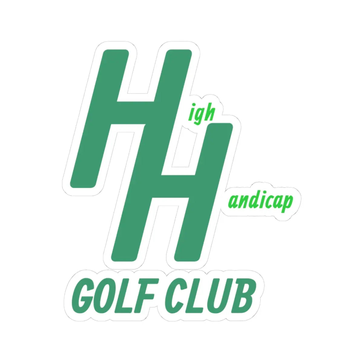 High Handicap Golf Club Stickers Printify